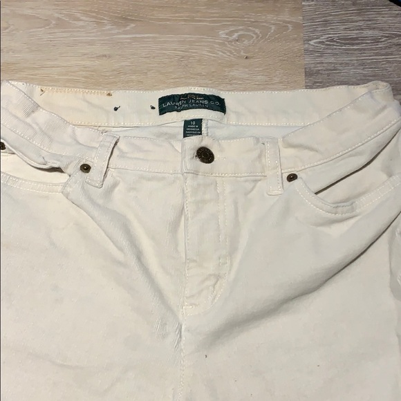 Corduroy white Ralph Lauren pants. - Picture 2 of 6